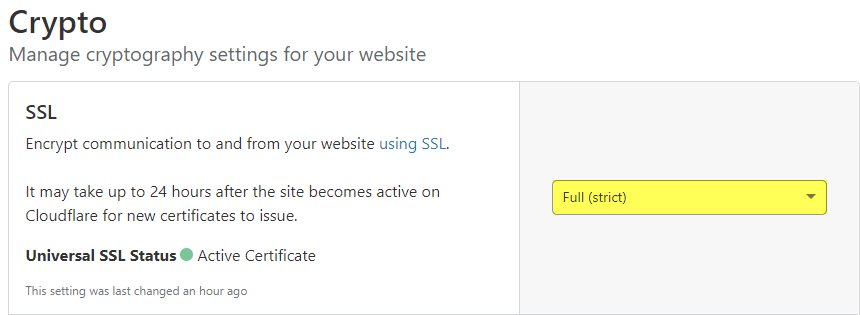 SSL Full (Strict)