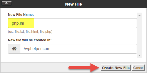 File Manager Create File