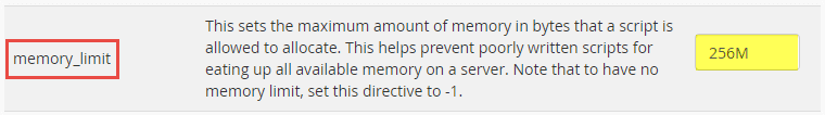 Increase PHP memory_limit