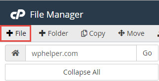 File Manager Create File